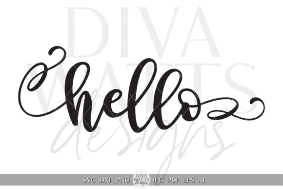 Download Artistic Hello Word Art Design SVG - Word Collection