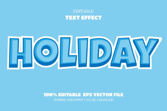 Download Holiday Text, Editable Font Effect - Font effect Collection