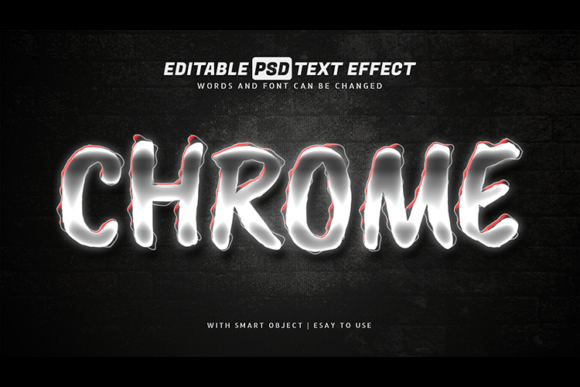 Download Chrome Silver Light Text Effect Editable - Light text effect Collection