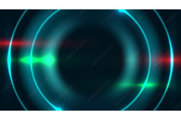 Download Abstract Blue Circles Neon Light Effect - Light effect Collection