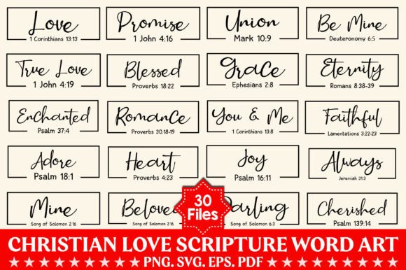 Download Christian Love Scripture Word Art SVG - Word Collection