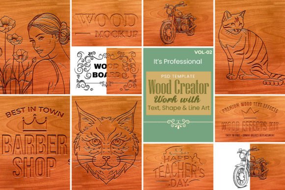 Download Word with Wooden Text &amp; Shape Effect - Word Collection