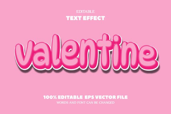 Download Valentine Text, Editable Font Effect - Font effect Collection