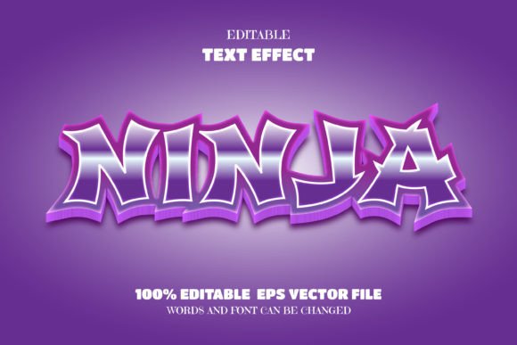 Download Ninja Text, Editable Font Effect - Font effect Collection